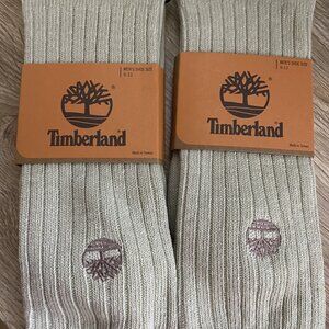 Timberland Men's Size 9-13 Olive Socks: 2 Pairs